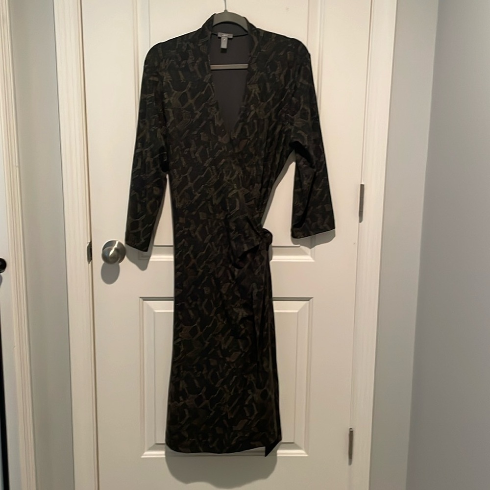 JJill wrap dress with attached tie belt